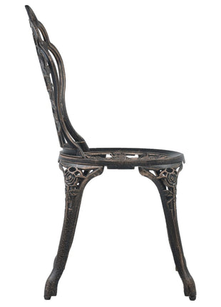 Bistrostoelen 2 st gietaluminium bronskleurig