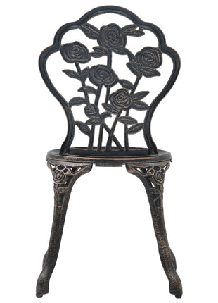 Bistrostoelen 2 st gietaluminium bronskleurig