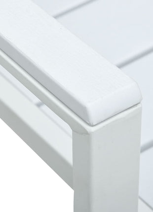 Tuinstoelen 4 st hout-look HDPE wit