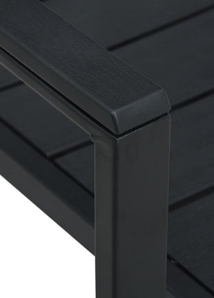 Tuinstoelen 4 st hout-look HDPE zwart