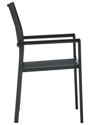 Tuinstoel 2 st rattan-look kunststof zwart