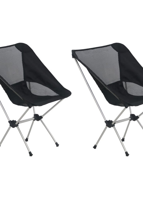 Campingstoelen 2 st met draagtas 54x50x65 cm aluminium