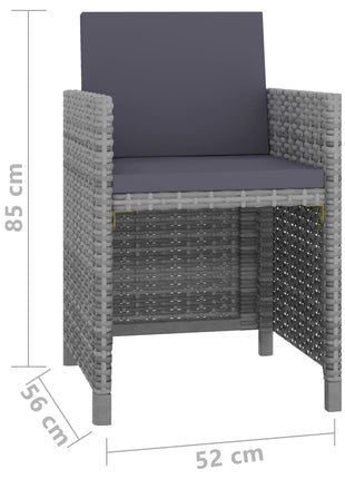 13-Delige Tuinset Met Kussens Poly Rattan
