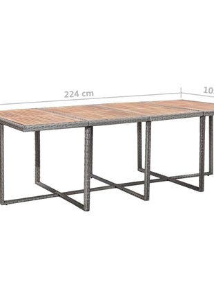 13-Delige Tuinset Met Kussens Poly Rattan Kleurig Antraciet En Bruin