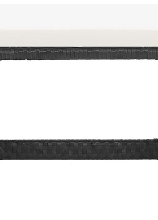 Tuinkrukken 2 st met kussens poly rattan zwart
