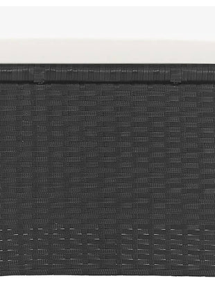 Tuinkrukken 2 st met kussens poly rattan zwart