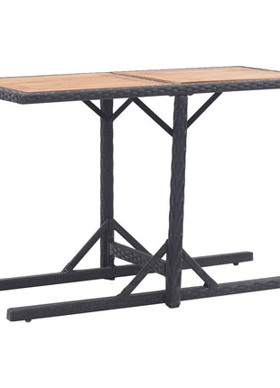 Tuintafel 110X53X72 Cm Glas En Poly Rattan