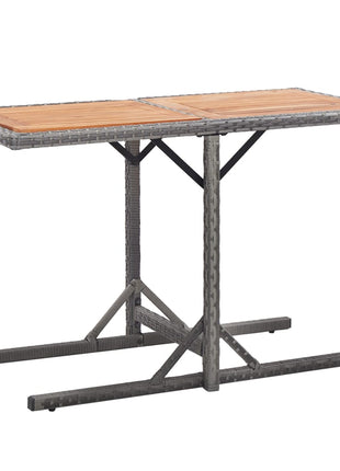 Tuintafel 110X53X72 Cm Glas En Poly Rattan