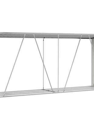 Haardhoutschuur 330X84X152 Cm Gegalvaniseerd Staal