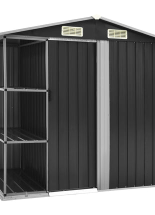 Tuinschuur Met Rek 205X130X183 Cm Ijzer