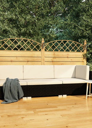 Loungeset Met Kussens Poly Rattan