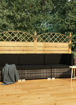 Loungeset Met Kussens Poly Rattan