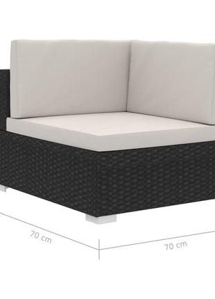 Loungeset Met Kussens Poly Rattan
