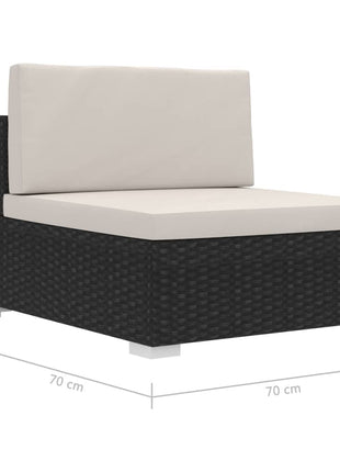 Loungeset Met Kussens Poly Rattan