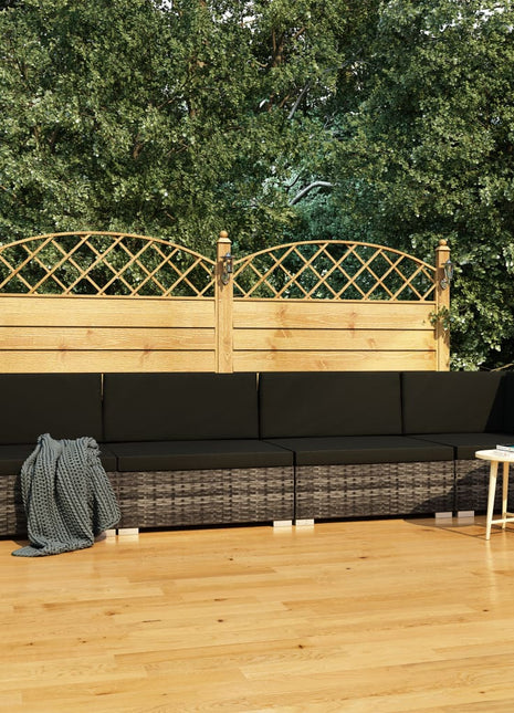 Loungeset Met Kussens Poly Rattan