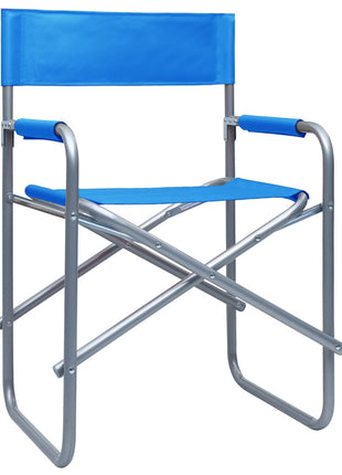 Regisseursstoelen 2 st staal blauw