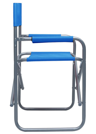 Regisseursstoelen 2 st staal blauw