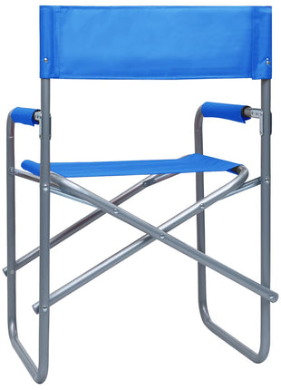 Regisseursstoelen 2 st staal blauw