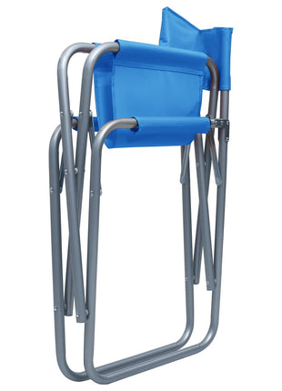 Regisseursstoelen 2 st staal blauw