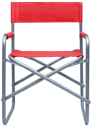Regisseursstoelen 2 st staal rood