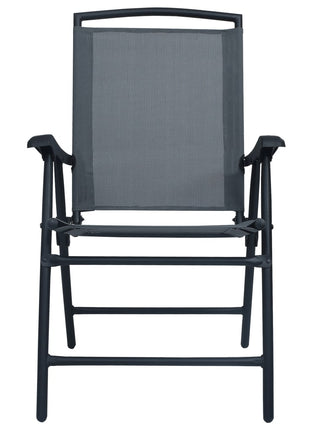 Tuinstoelen inklapbaar 2 st textileen grijs