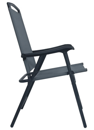 Tuinstoelen inklapbaar 2 st textileen grijs