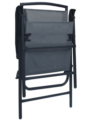 Tuinstoelen inklapbaar 2 st textileen grijs