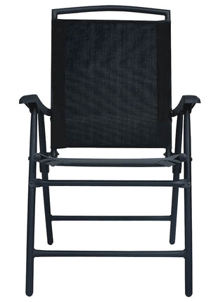 Tuinstoelen inklapbaar 2 st textileen zwart