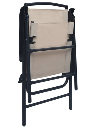 Tuinstoelen inklapbaar 2 st textileen crème