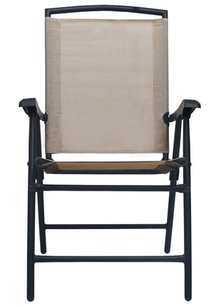 Tuinstoelen inklapbaar 2 st textileen taupe