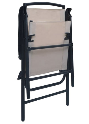 Tuinstoelen inklapbaar 2 st textileen taupe