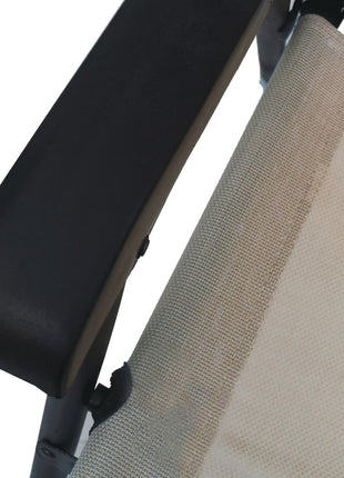 Tuinstoelen inklapbaar 2 st textileen taupe