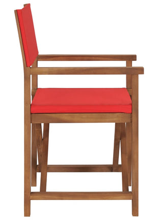 Regisseursstoel massief teakhout rood