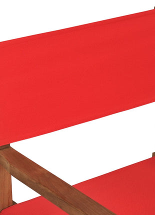 Regisseursstoel massief teakhout rood
