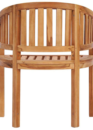 Bananenstoelen 2 st massief teakhout