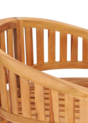 Bananenstoelen 2 st massief teakhout