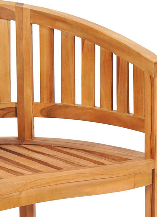 Bananenstoelen 2 st massief teakhout
