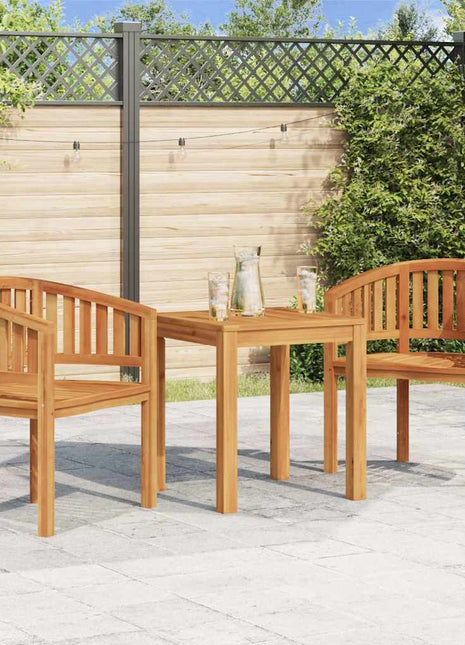 Bananenstoelen 2 st massief teakhout