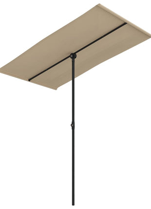 Parasol met aluminium paal 180x110 cm taupe