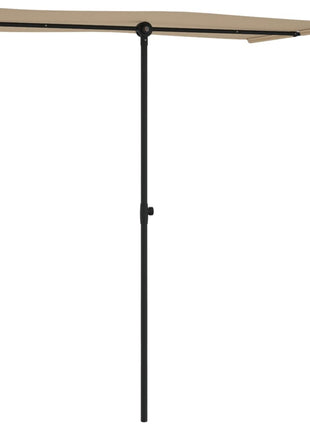 Parasol met aluminium paal 180x110 cm taupe
