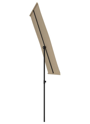 Parasol met aluminium paal 180x110 cm taupe
