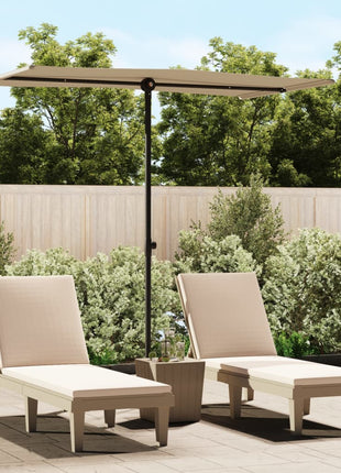 Parasol met aluminium paal 180x110 cm taupe