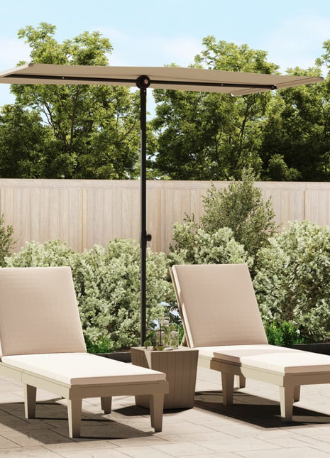 Parasol met aluminium paal 180x110 cm taupe