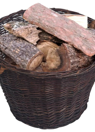 3-delige Houtmandenset stapelbaar wilgenhout donkerbruin
