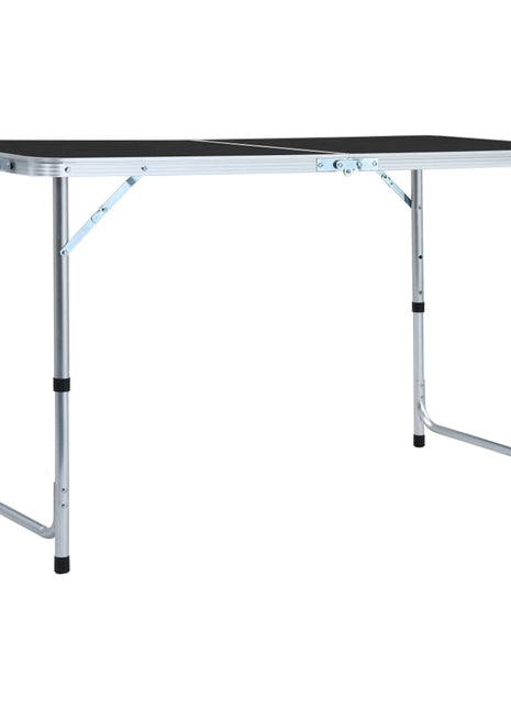 Campingtafel inklapbaar 120x60 cm aluminium grijs