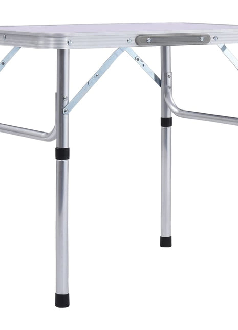 Campingtafel inklapbaar 60x45 cm aluminium wit