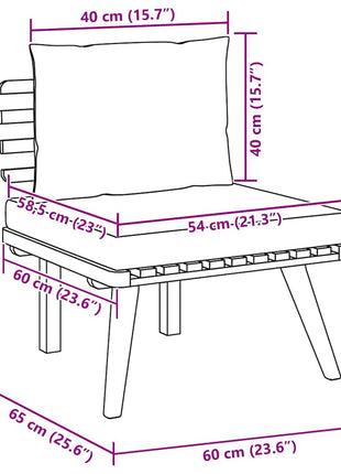 Tuinstoel Met Kussens Massief Acaciahout