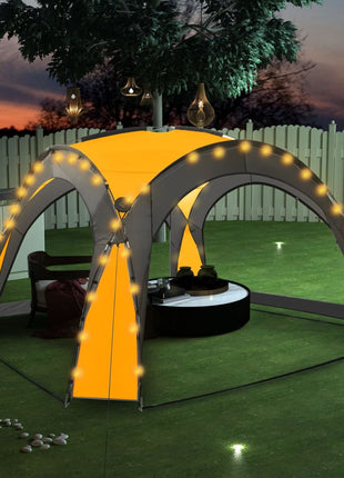 Partytent Met Led En 4 Zijwanden 3,6X3,6X2,3 M