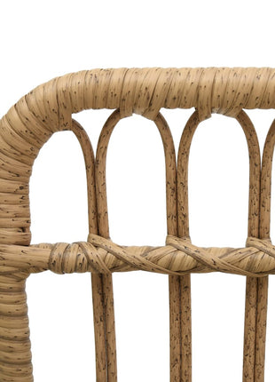 Tuinstoel poly rattan lichtbruin