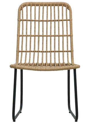 Tuinstoelen 2 stuks poly rattan eikenkleurig